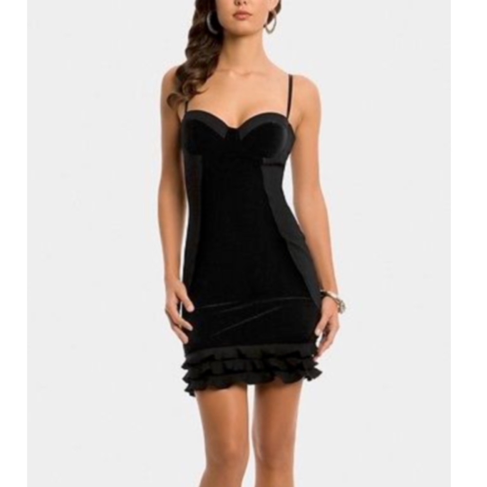 GUESS by MARCIANO MISSFIT DRESS BLACK VELVET 0